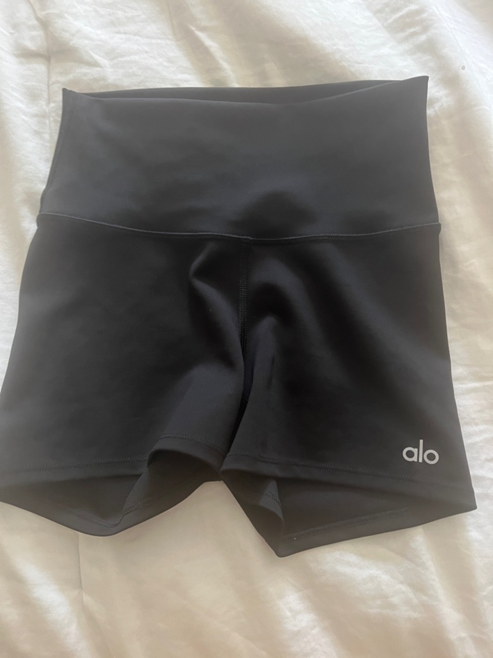 ALO Yoga Black High-Rise Athletic Bike Shorts